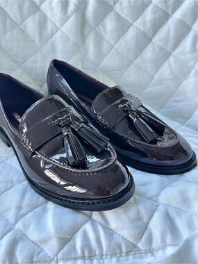 Franco Sarto Carolynn Low Tassel Loafer Burgundy/Brown US 8M